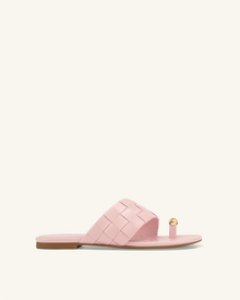 Ava Woven Toe Sandals - Pink