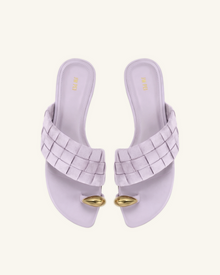 Ava Woven Toe Sandals - Purple