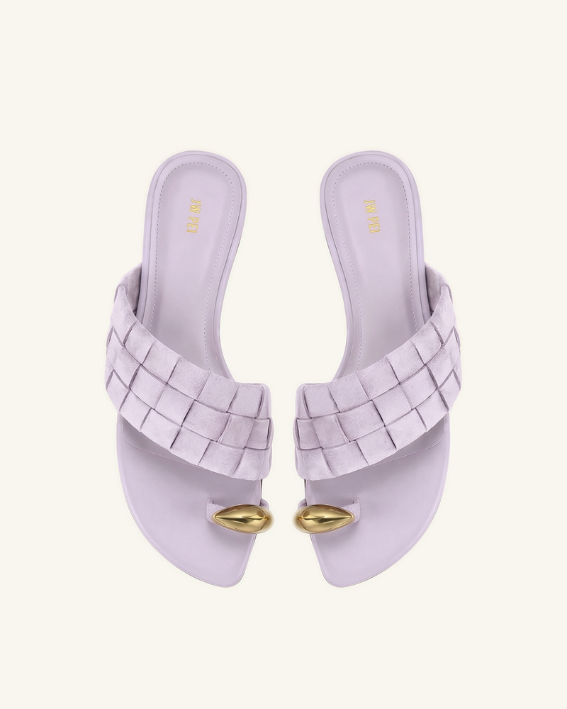 Ava Woven Toe Sandals - Purple