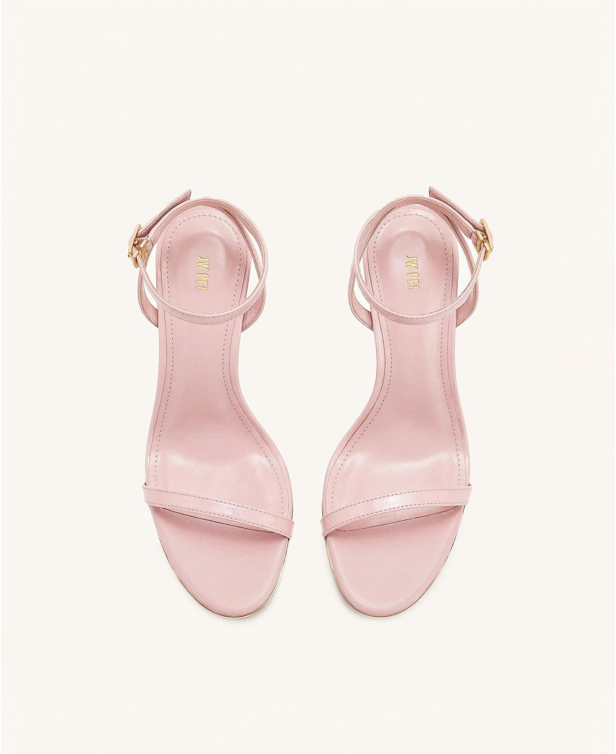 Alivia Gold Metal Heel Sandals - Pink