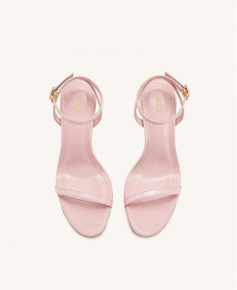 Alivia Gold Metal Heel Sandals - Pink