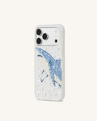 Pearl Shark Artificial Crystal Phone Case - White