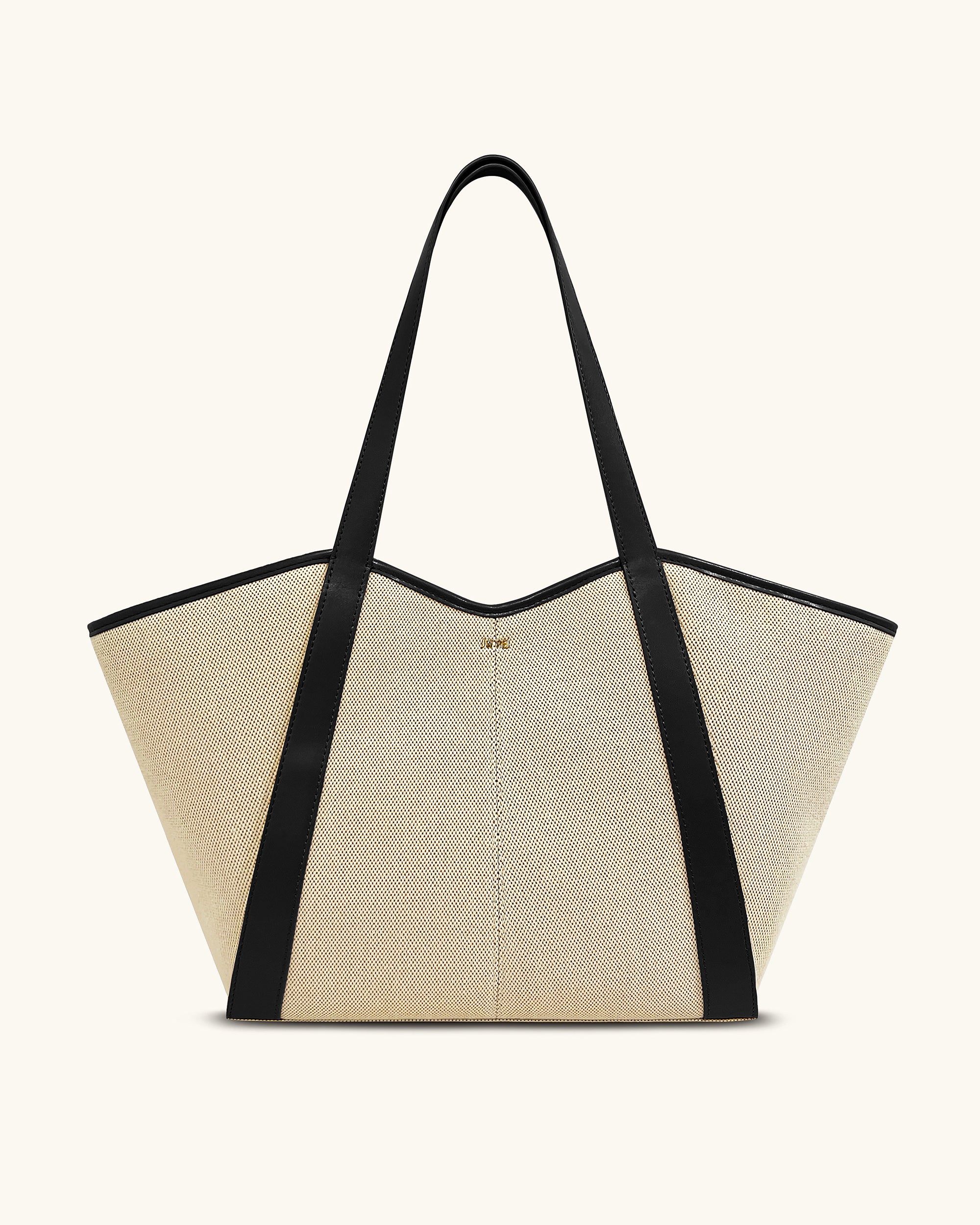 Kiana Large Capacity Tote Bag - Black Canvas