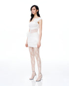 Isidore 3D Floral Wrinkles Mini Dress - White