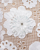 Leander Embroidered Lace Mini Dress - White