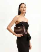 Carmen Top Handle Bag - Reddish Brown