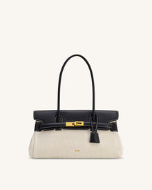 Yara Shoulder Bag - Black Canvas