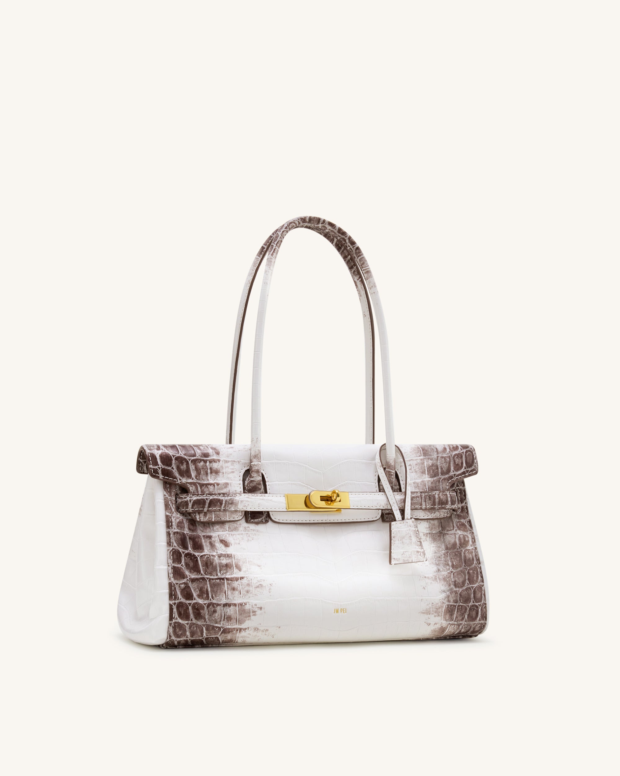 Yara Shoulder Bag - White Croc