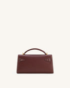 Noor Top Handle Bag - Reddish Brown