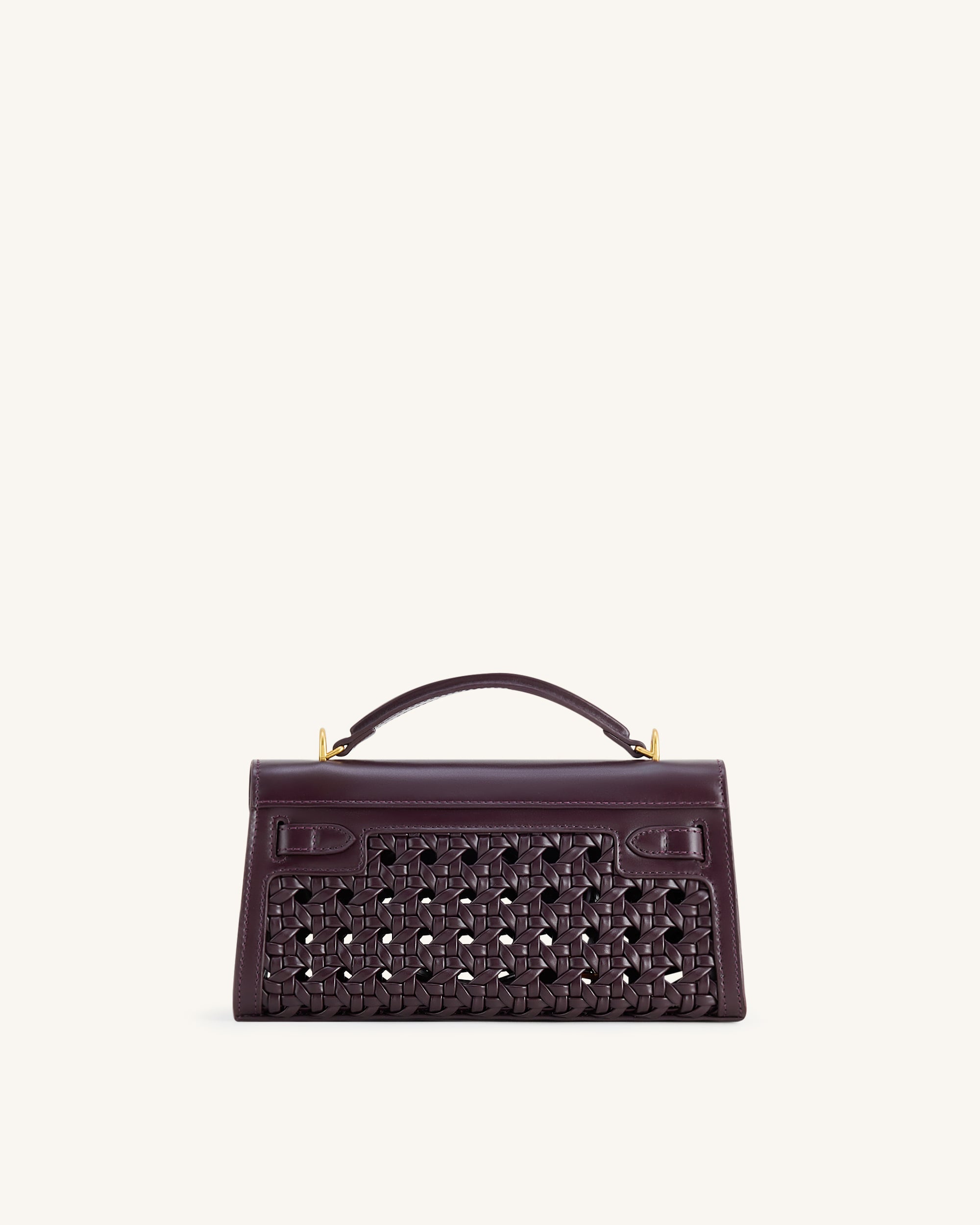 Noor Top Handle Bag - Dark Red