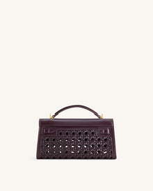 Noor Top Handle Bag - Dark Red
