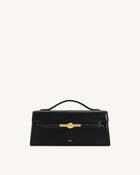 Lena Metal Rope Knot Top Handle Bag - Black