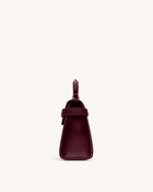 Elise Top Handle Bag - Deep Burgundy