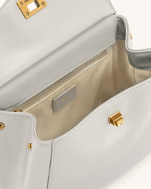 Lucia Classic Top Handle Bag - Light Gray