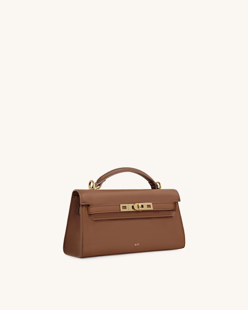 Noor Top Handle Bag - Brown