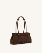 Brielle Faux Suede Tote - Brown