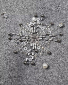 Embellished High Neck Jacket - Gray