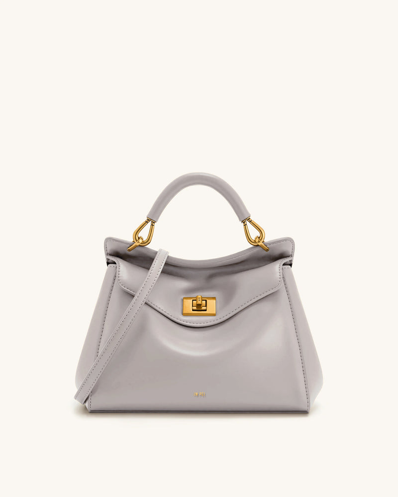 Lucia Classic Top Handle Bag - Light Gray