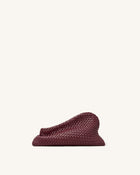 Harlee Woven Clutch - Burgundy