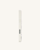 Pearl Swan Embellished Phone Case - White