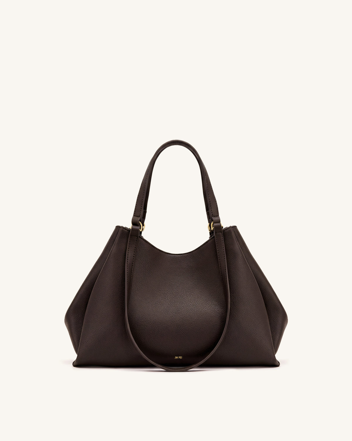Virelia Double Handle Tote Bag - Dark Brown