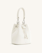 Yulia Padded Bucket Bag - White