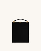 Taya-Puppy Pattern Book Shape Clutch Bag - Black