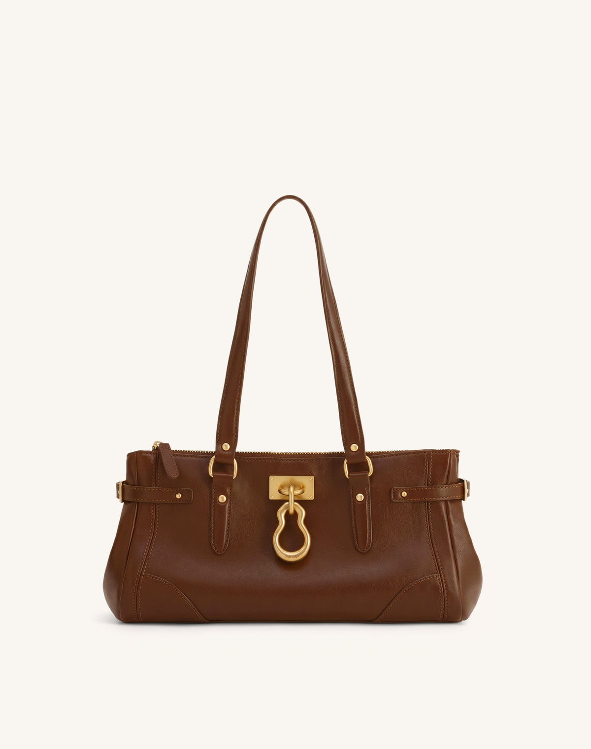 Yvette Elongated Tote Bag - Mocha Brown