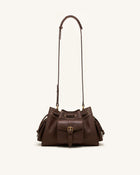 Harper Drawstring Shoulder Bag - Brown