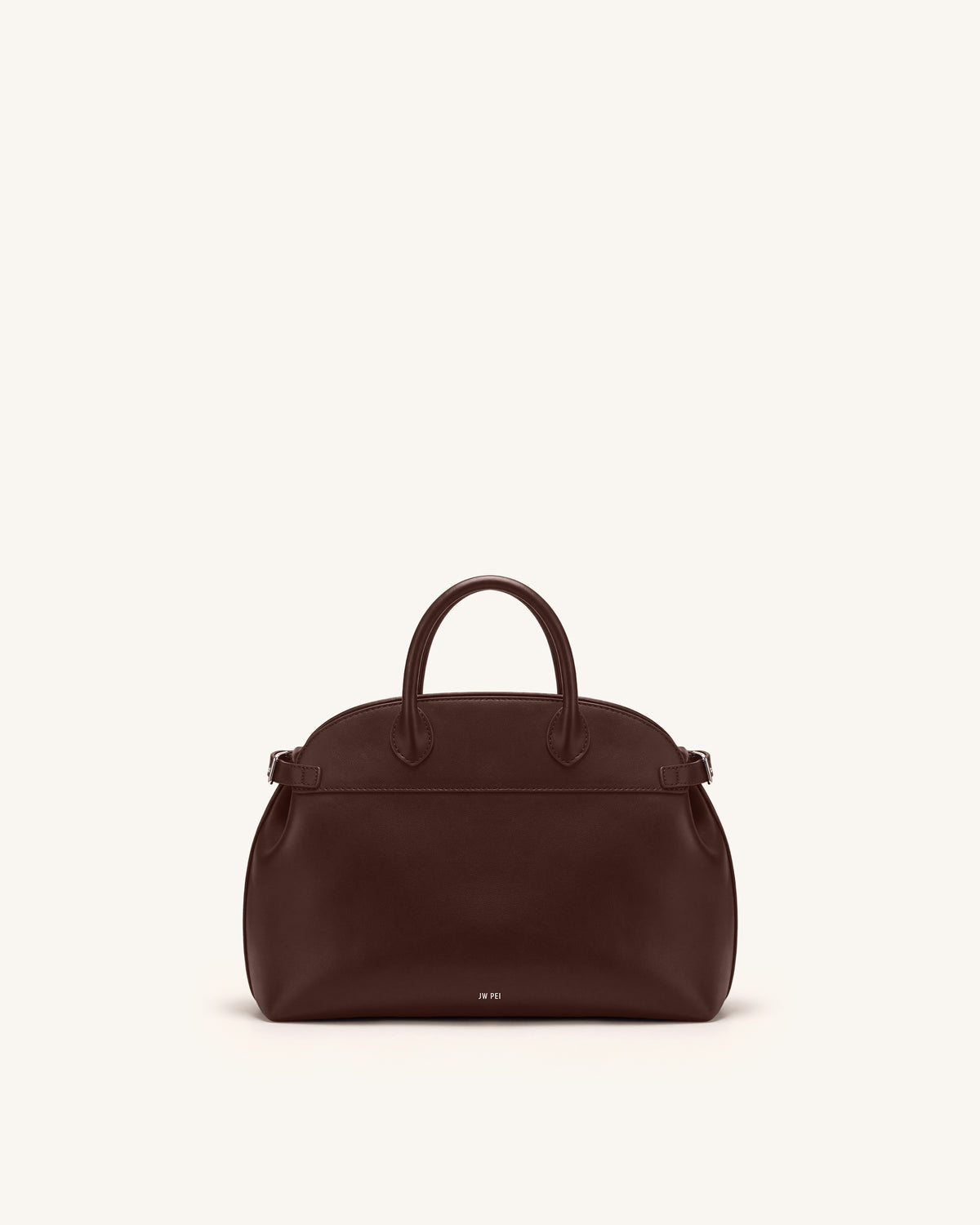 Arden Curved Top Handle Bag - Dark Brown