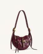 Tessa Studded Shoulder Bag - Burgundy