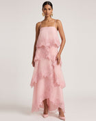 Orchid Embroidered Layered Maxi Dress - Blush Powder