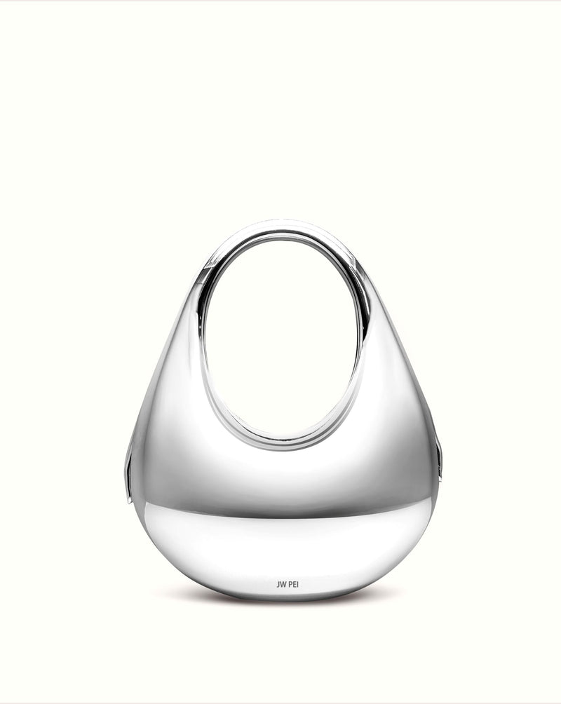 Lyanna Hand Shape Handle Bag - Silver