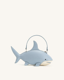 Nerys Shark Look Top Handle Bag - Light Blue