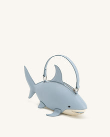 Nerys Shark Look Top Handle Bag - Light Blue