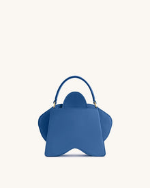 Flora Orchid Shaped Top Hand Bag - Blue