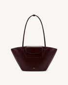 Corinne Pocket Tote Bag - Deep Burgundy