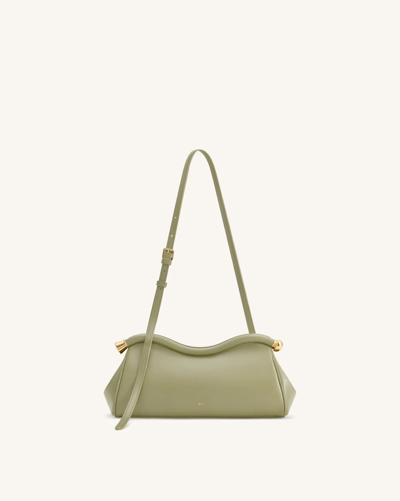 Naomi Curved Shoulder Bag - Light Green
