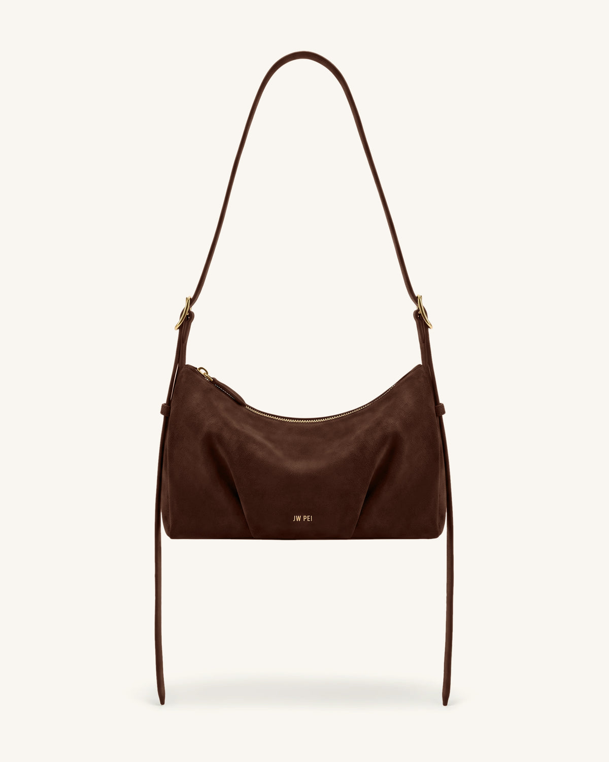 Loriette Faux Suede Crossbody Bag - Mocha Brown