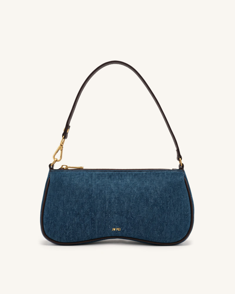 Eva Shoulder Handbag - Dark Blue Denim