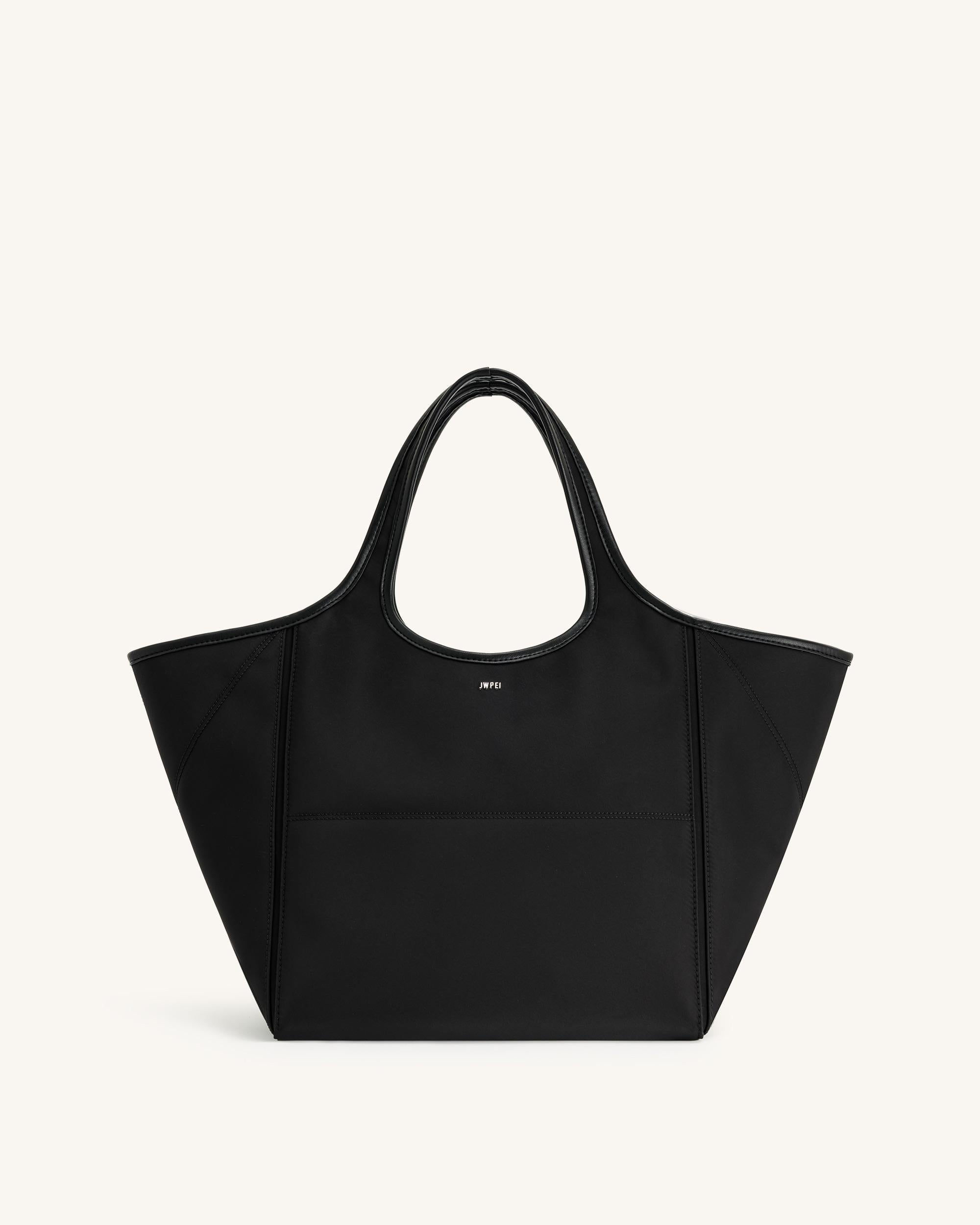 Eliana Nylon Tote Bag - Black