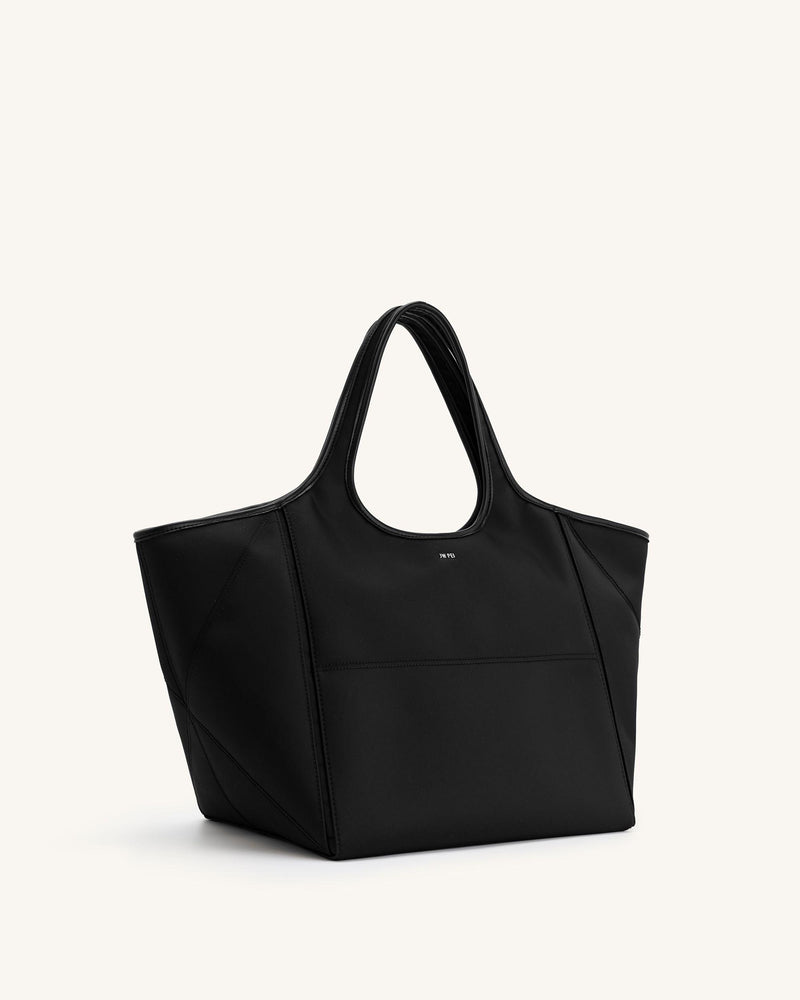 Eliana Nylon Tote Bag - Black