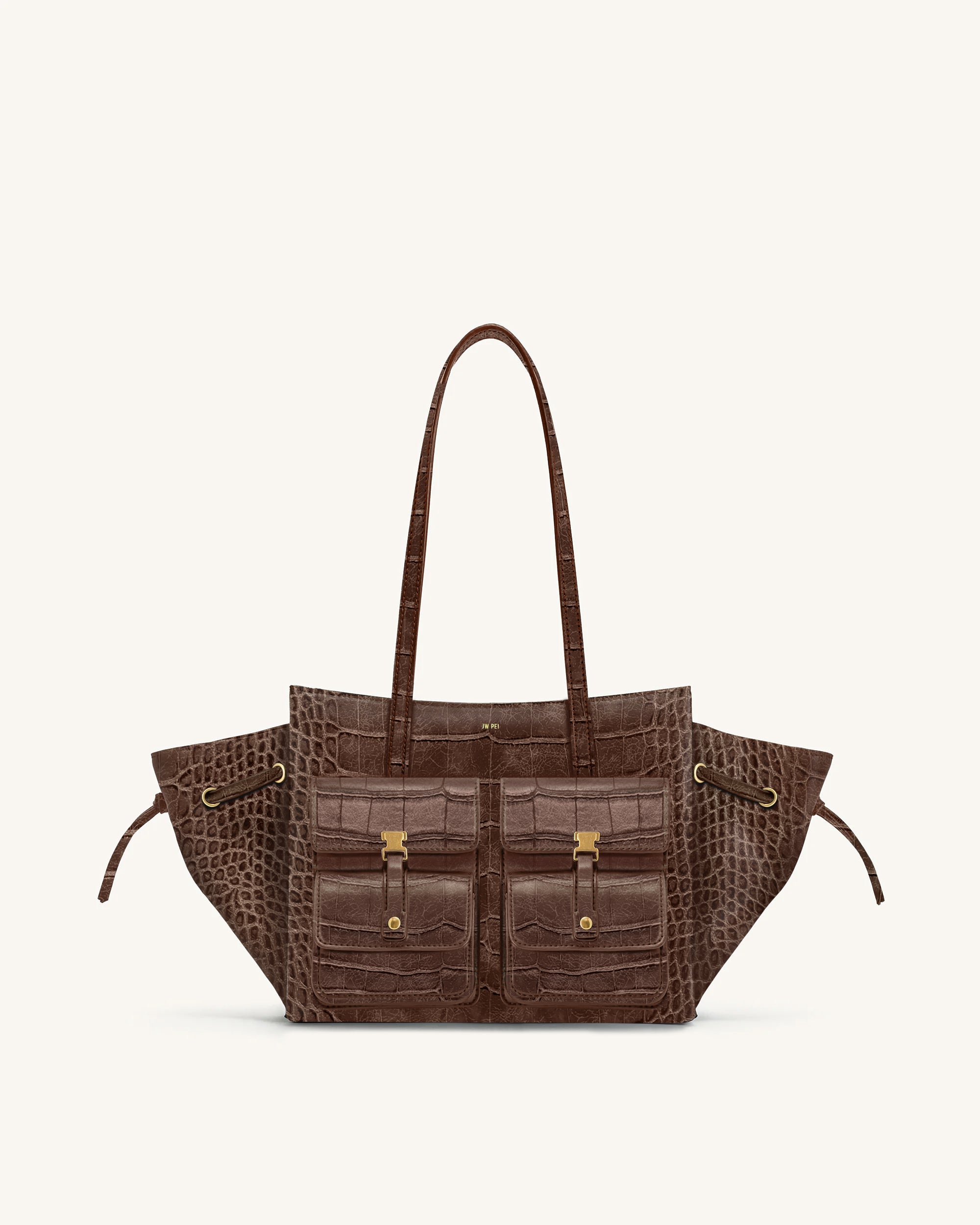 Linda Tote Bag - Brown Croc