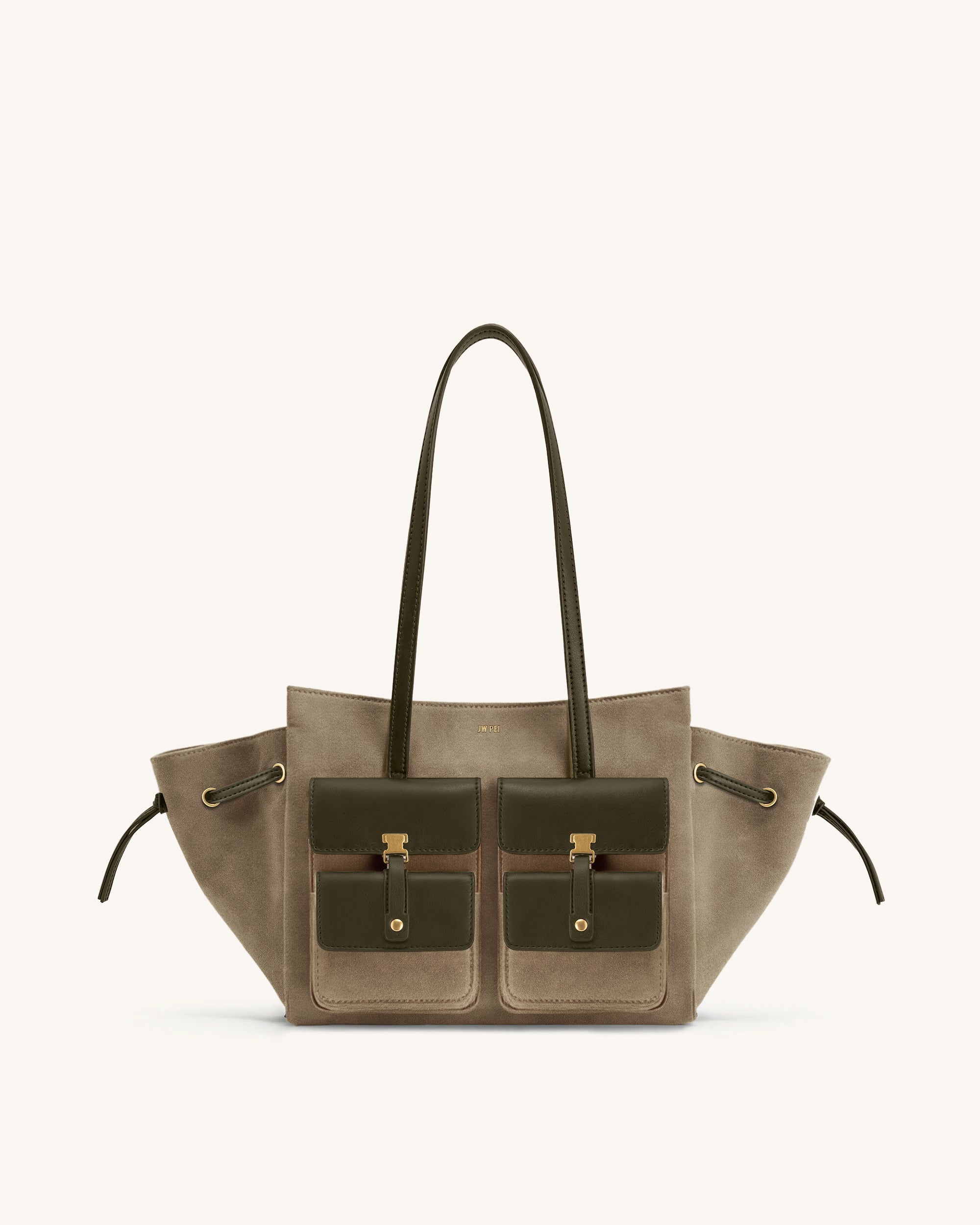 Linda Faux Suede Tote Bag - Green