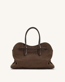 Adele Metal Rope Knot Tote Bag - Mocha Brown