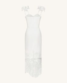 Orchid Embroidered Corset Dress - White