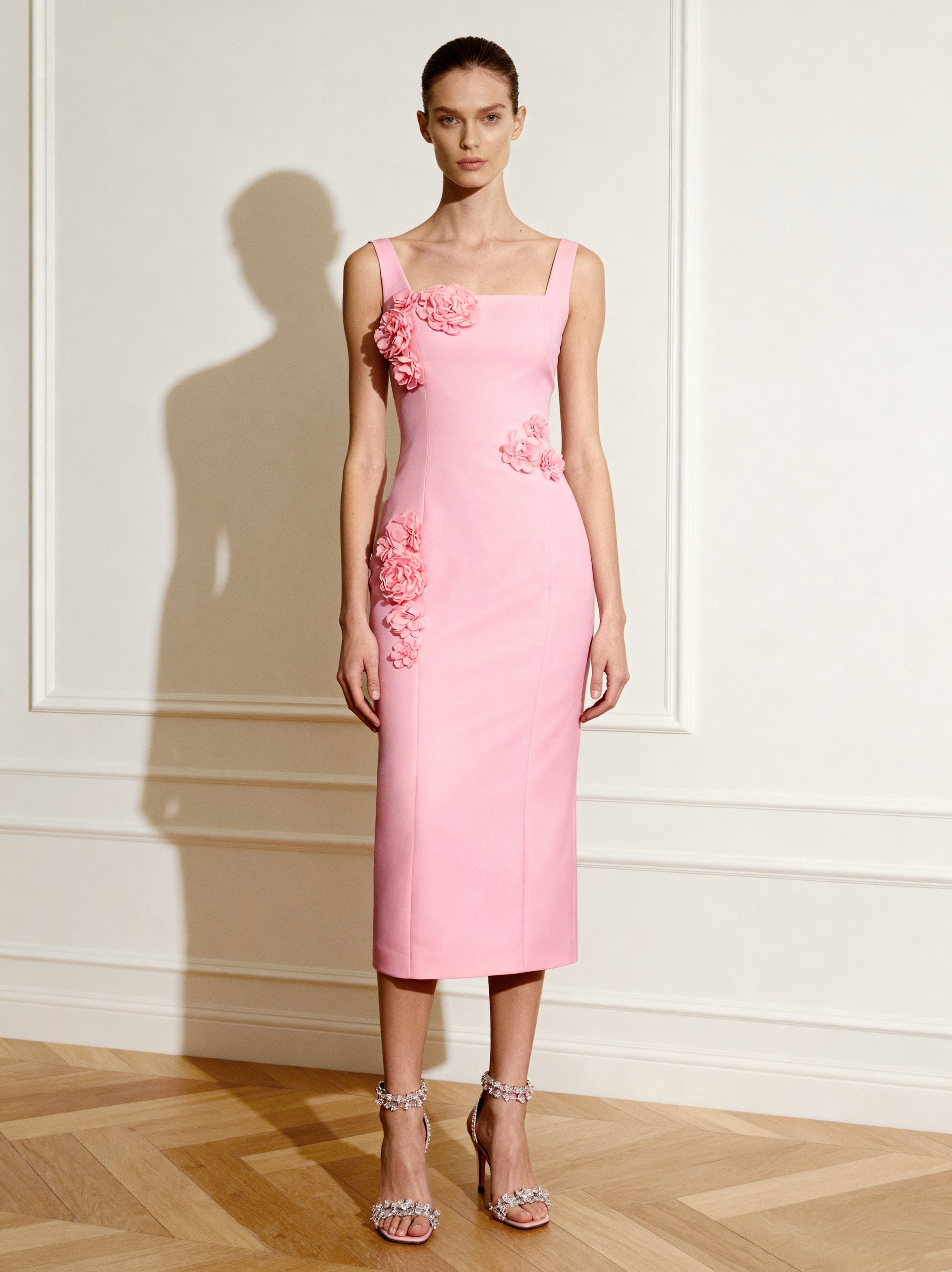 Garden Grace Sheath Dress - Pink