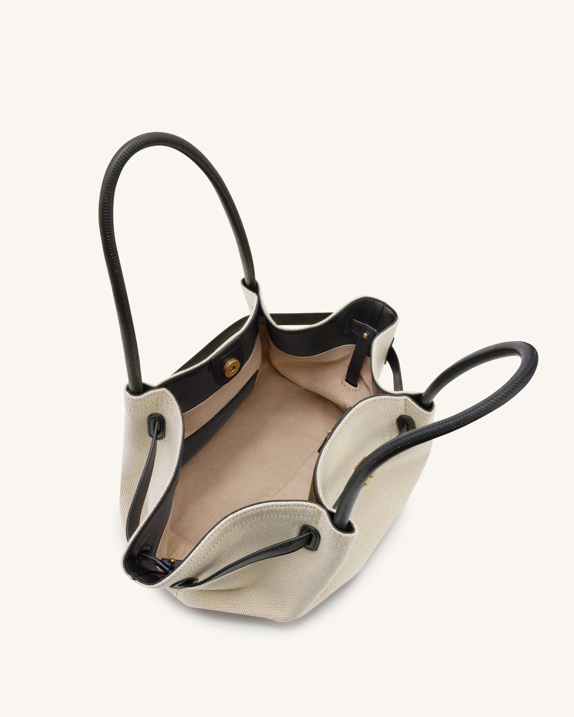 Hana Medium Tote Bag - Black Canvas