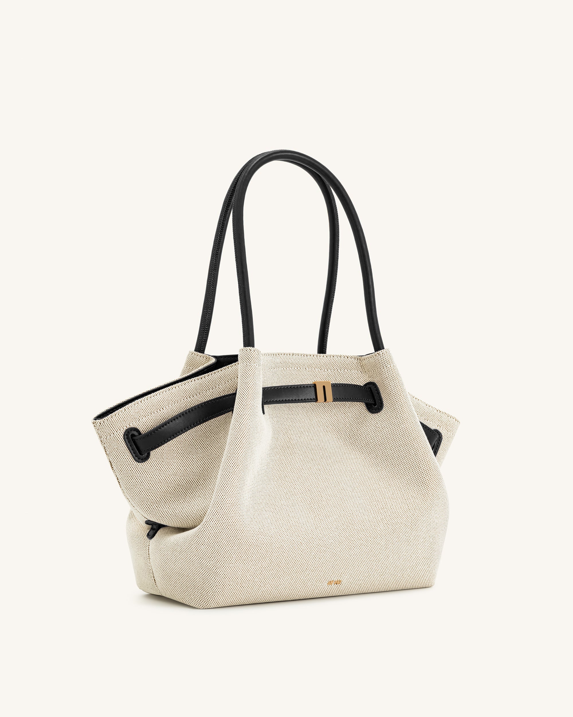 Hana Medium Tote Bag - Black Canvas