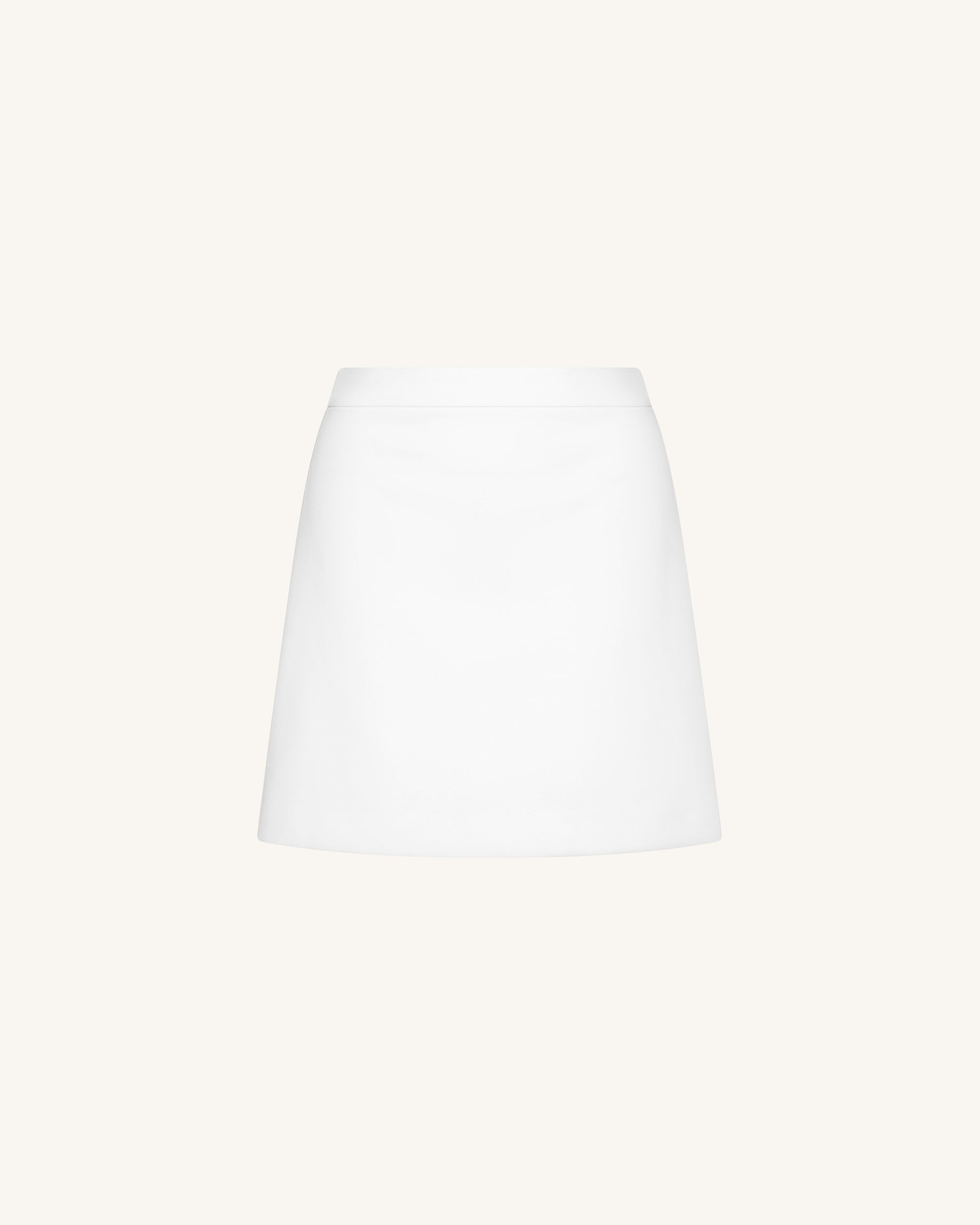 Tailored Straight Mini Skirt - White